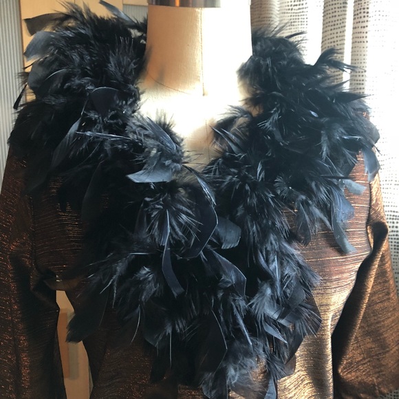 Retro Vintage 1999 Feathered Metalic bttn down Top - Picture 6 of 8